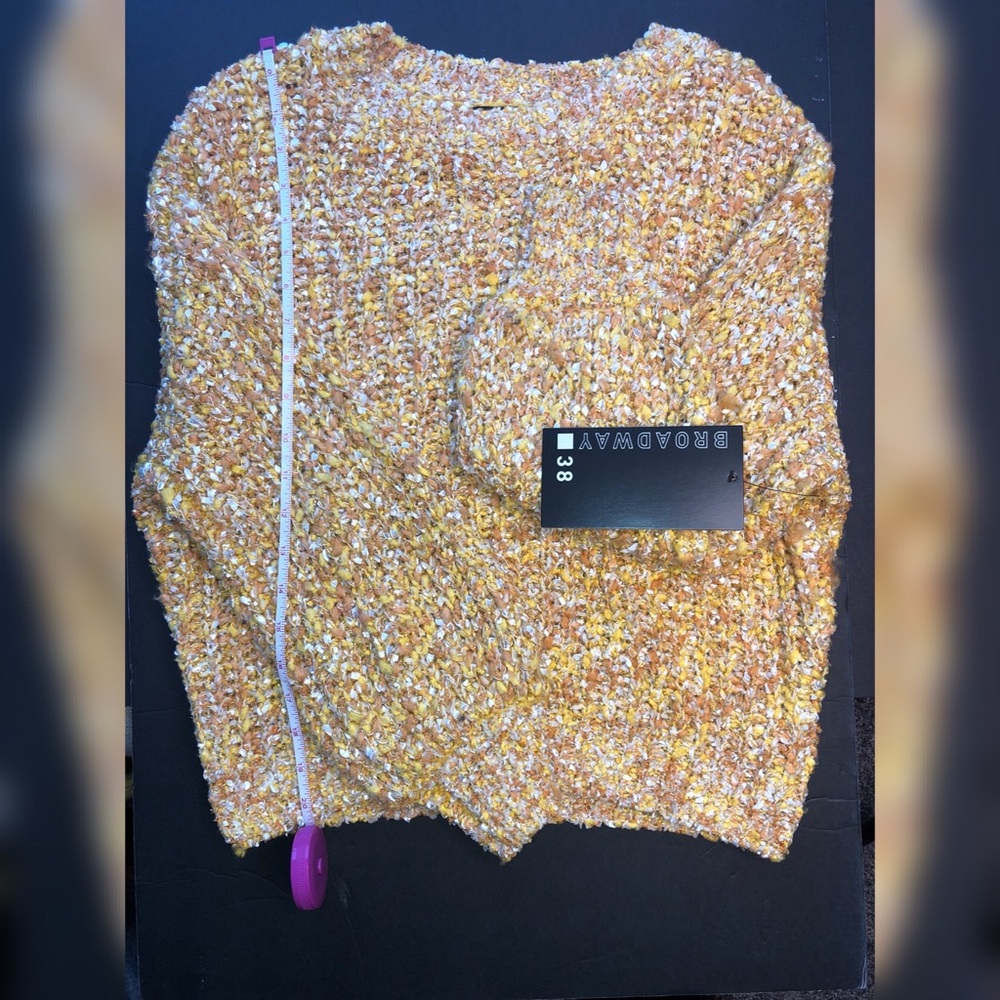 Broadway Yellow Tweed Sweater